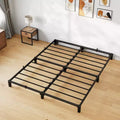 Full Metal Bed Frame, 14 High Platform Bed Frame, Heavy Duty 800Lbs Capacity, No Box Spring, No Screws Needed with Reinforced Slats, Easy Assembly