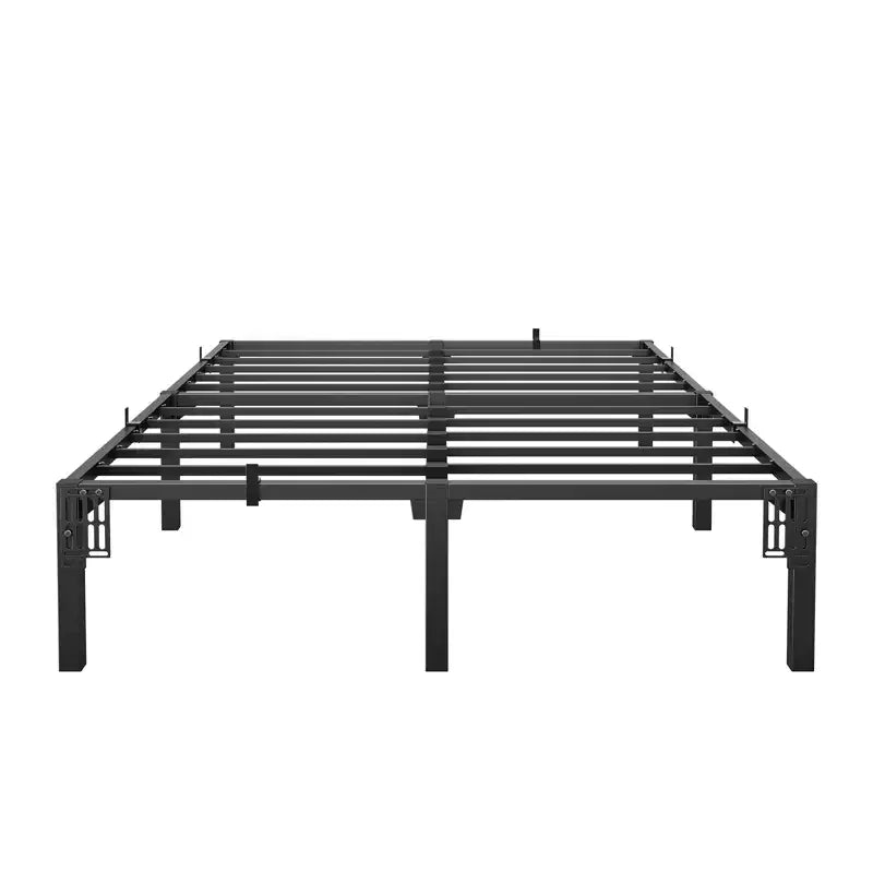 Full Metal Bed Frame, 14 High Platform Bed Frame, Heavy Duty 800Lbs Capacity, No Box Spring, No Screws Needed with Reinforced Slats, Easy Assembly