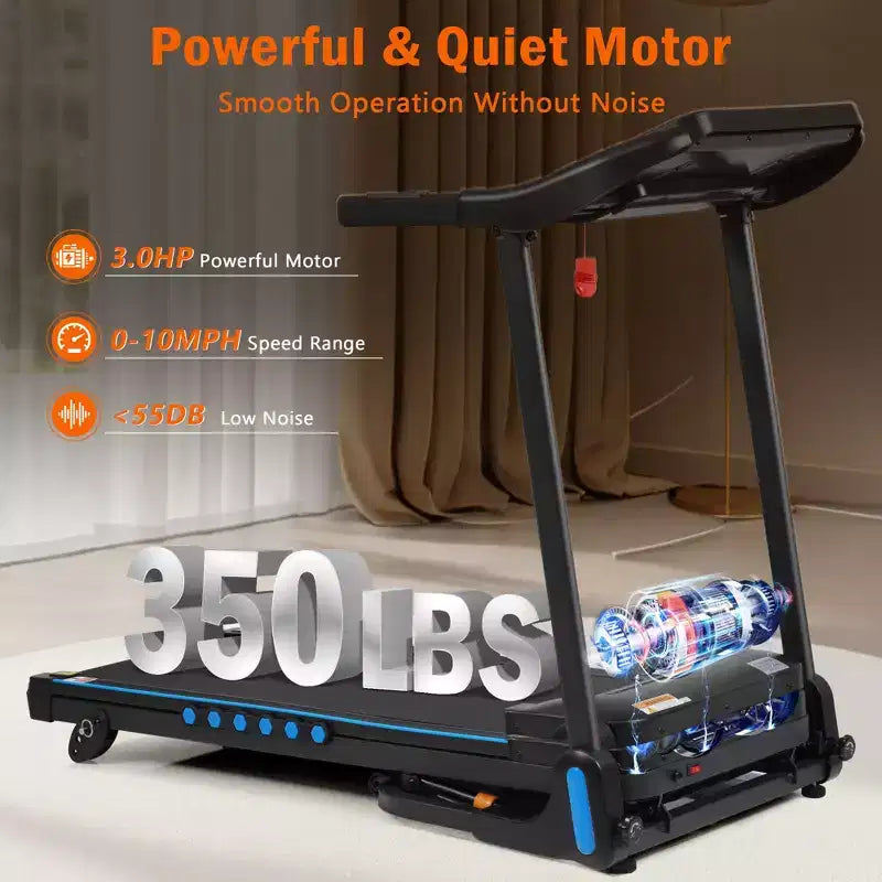 Tapis de course pliable Whisen Home avec plateforme rembourrée