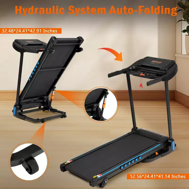 Tapis de course pliable Whisen Home avec plateforme rembourrée