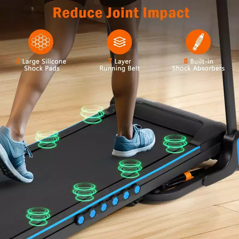 Tapis de course pliable Whisen Home avec plateforme rembourrée