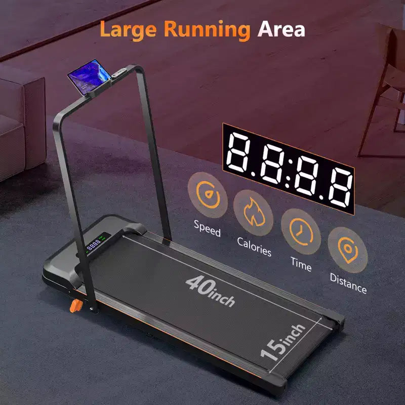 KERDOM Walking Pad Under Desk, Portable Treadmill for Home and Office, 2 in 1 Walking Pad with Remote Control 350LB Capacity, 2.5HP Treadmill with LED