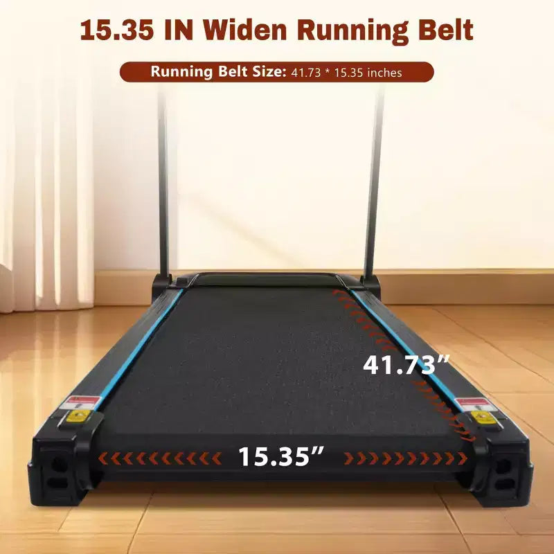 NAYSAYE Foldable Treadmill 3.5HP Hydraulic System with Incline for Home Running and Walking Workouts, Black, 48.23*19.69*41.14