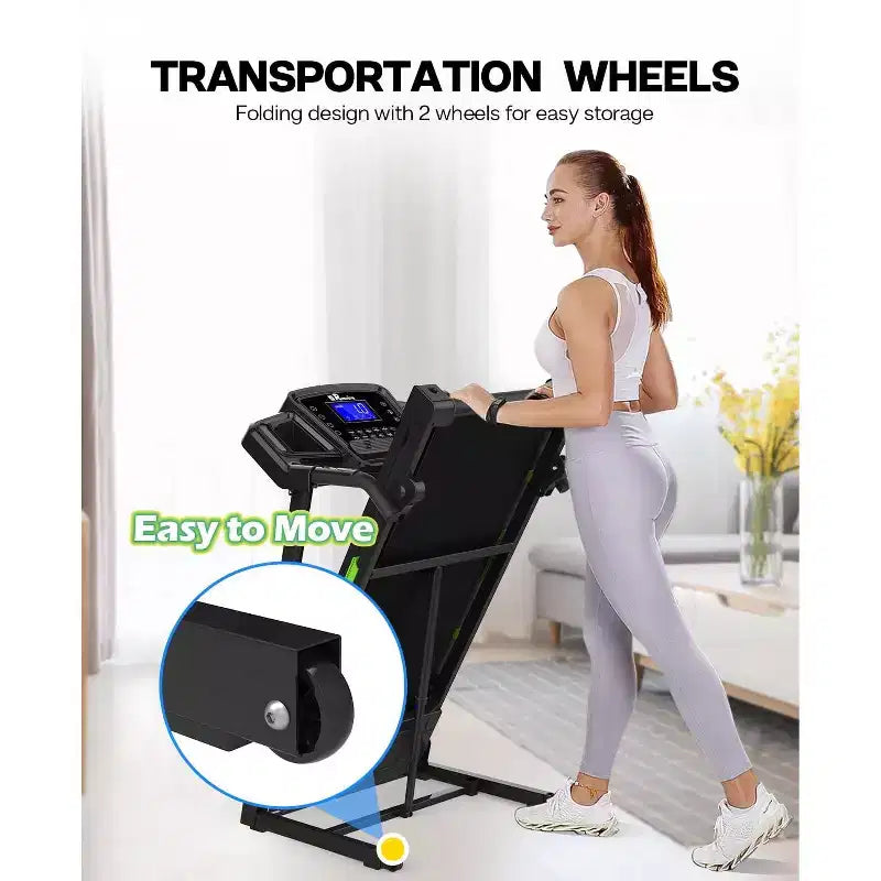 FYC 330lb Weight Capacity 3.5HP Folding Treadmill for Home with Incline Portable Electric Treadmill