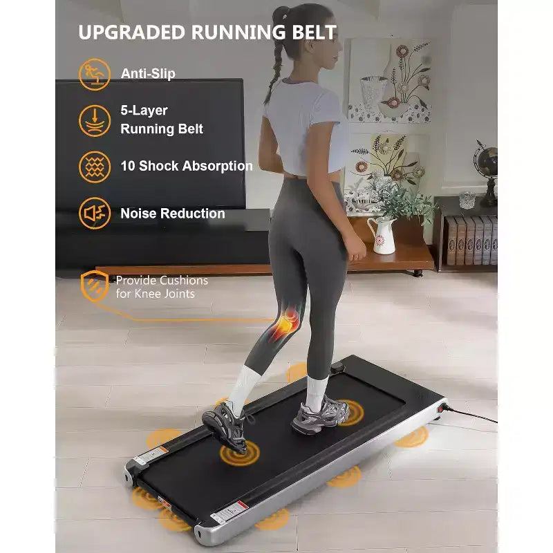 2.25HP Folding Electric Treadmill for Home Office, Space Saving, No Assembly Needed, Portable Treadmill for Office Home Exercise