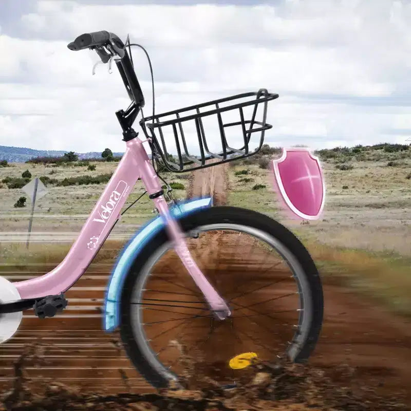 Vélo Okak 20 pouces pour enfant avec cadre en acier léger, vélos cruiser pour enfants avec frein à rétropédalage et frein en V, mini-vélo avec protège-chaîne et porte-bagages arrière