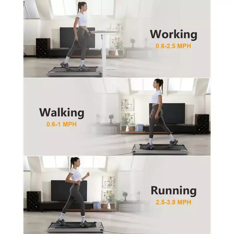 COZONY Walking Pad Treadmill with Incline and Remote Control, 2.25HP Under Desk Treadmill for Home and Office