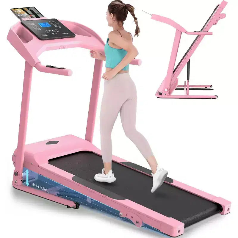 Tapis de course KRISRATE avec inclinaison, tapis de course pliable portable intelligent 3,5 CV pour la maison, machine de course avec suivi intelligent de la condition physique, absorption silencieuse des chocs