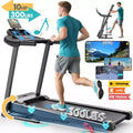 2.75HP Folding Treadmill with 300lb Capacity, 3 Incline, 71 Programs, Smart APP Connection,7.5MPH Portable Treadmill for Home Jogging Walking