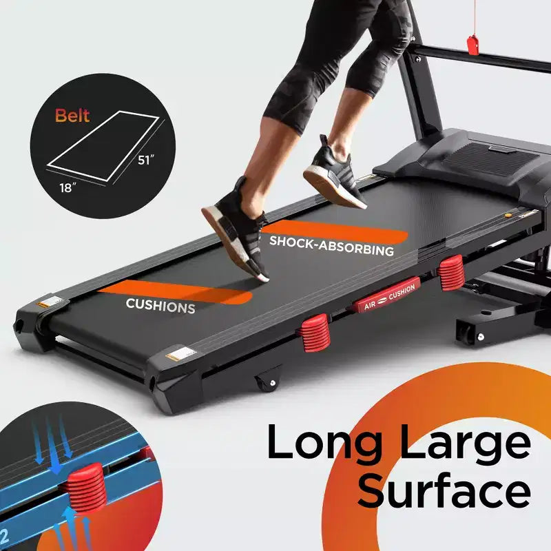 20% Auto Incline Treadmill 4.75HP,300LB Treadmill for Home,12MPH Foldable Running Walking Machine w/ APP,71 Programs for Varied Intensity Workouts