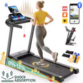 Treadmill on Sale,Treadmills Clearance,0.6-7.5MPH, 64+3+3+1 Programs, Quiet Brushless Motor, Bluetooth App  Compact Running Machine for Home