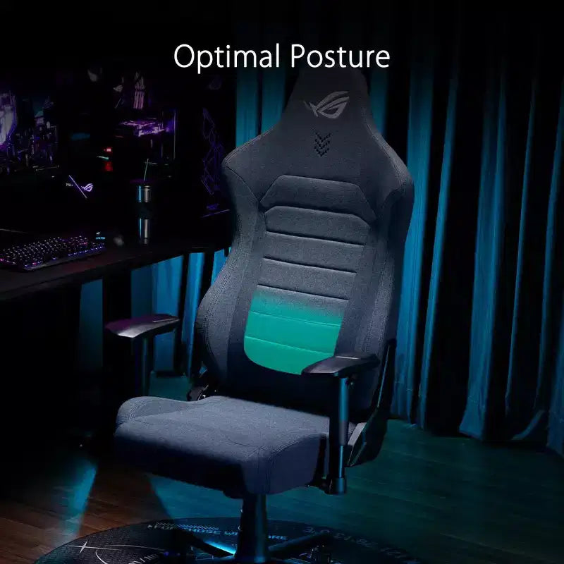 ASUS ROG Aethon Fabric Edition Gaming Chair, Dual-Density Seat Cushion, 2D Armrests with Soft Padding, Integrated Lumbar Support, All-Steel Frame
