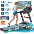 20% Incline Treadmill for Home, 400lbs Capacity Folding Treadmill, 5.0 HP Running Machine, 18 Wide Belt