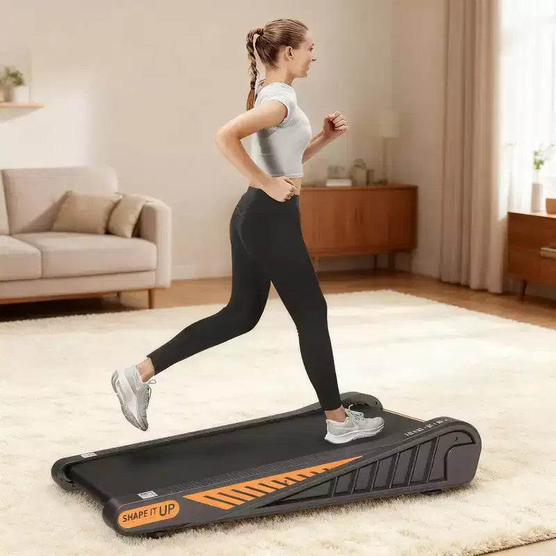 Tapis de marche sous bureau inclinable à 8 %, design compact et portable pour petits espaces, moteur silencieux pour la maison et le bureau