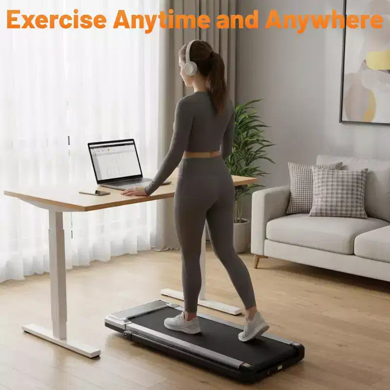 Tapis de course Okak sans bras avec capacité de 90 kg, tapis de course portable 3-EN-1, tapis de course compact pour coureurs de tout âge