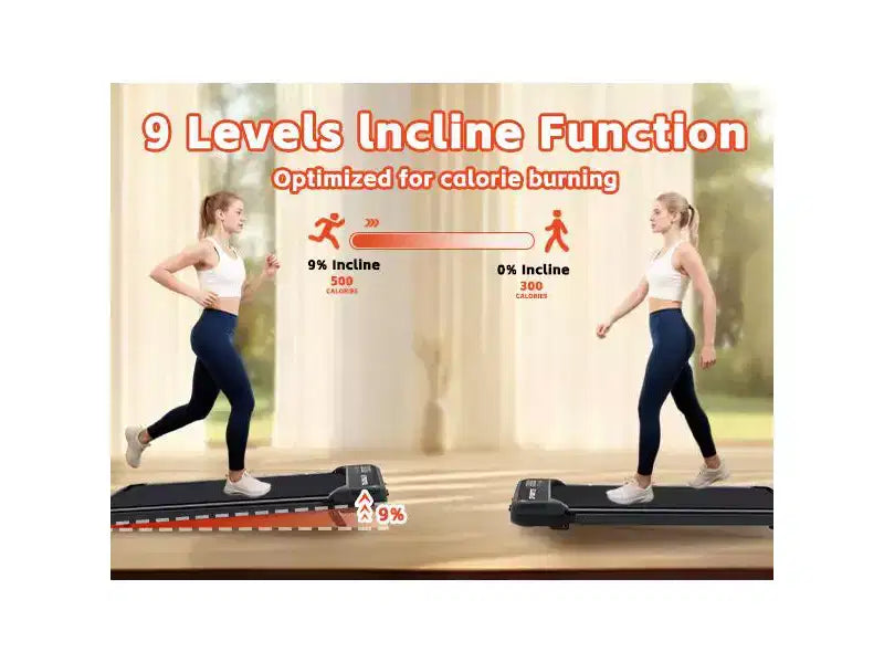 Okak 3-IN-1 Under Desk Treadmill with Remote Control & LED Display, Folding Treadmill with Incline, Walking Pad with Handle Bar
