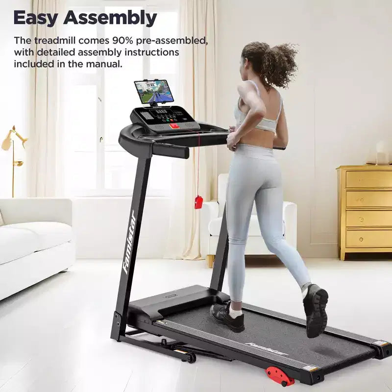 Treadmill for Home,Portable Folding Exercise Treadmill w/ Adjustable Incline,APP Control,64 Programs, 300 lb Capacity, 7.5MPH,Running Walking Jogging