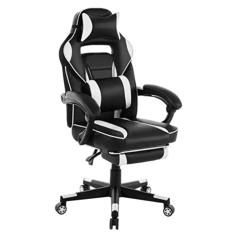 Big and Tall Gaming Chair with Footrest, High-Back Ergonomic Office Computer Chair Recliner for Adults 22D x 27W x 50H Inches