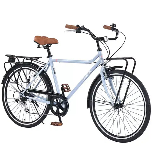 24/26 Inch Vintage Cruiser Bike for Men & Women, Single/7 Speed City Commuter Bike with Rear Rack, Multiple Colors