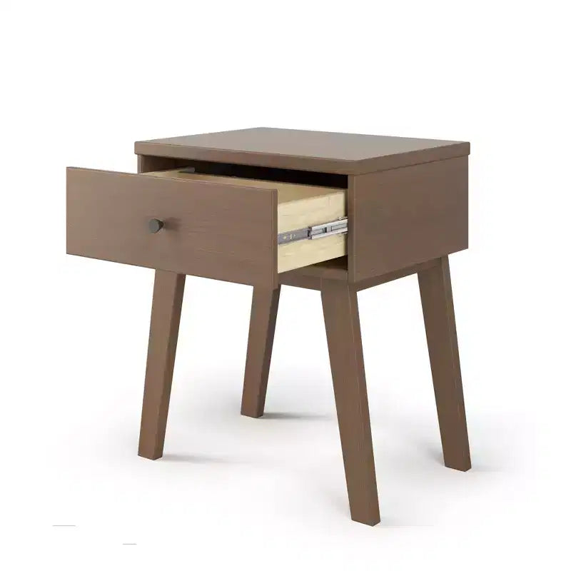 Table de chevet 1 tiroir pour chambre de bébé ou chambre à coucher - Pin massif, finition non toxique