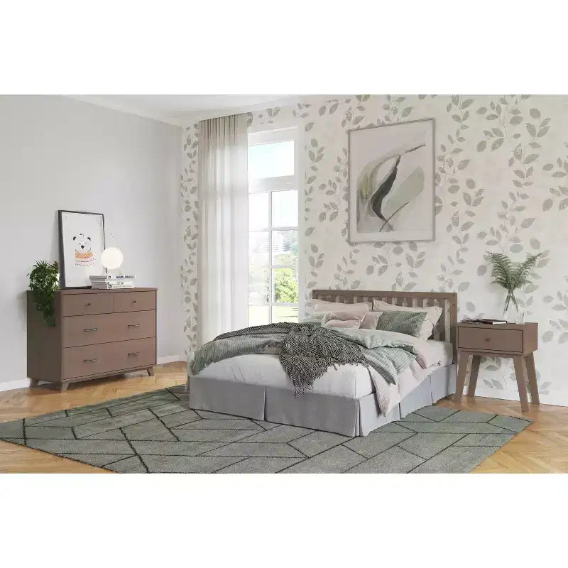 Table de chevet 1 tiroir pour chambre de bébé ou chambre à coucher - Pin massif, finition non toxique