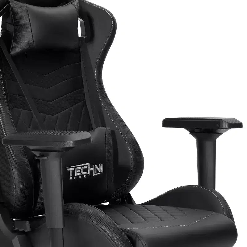 TUYOHW Adjustable Ergonomics Gaming Chair,360 Swivel Office Chairs with Head&Lumbar Pillow,90-150 Recliner Chair for Office&Home,300lbs Max,Black