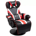 TUYOHW 90-130 Recliner Gaming Chair with Swivel Base Plate&Cup Holder,360 Swivel Office Chair Video Game Chairs with Head&Lumbar Pillow,Footrest