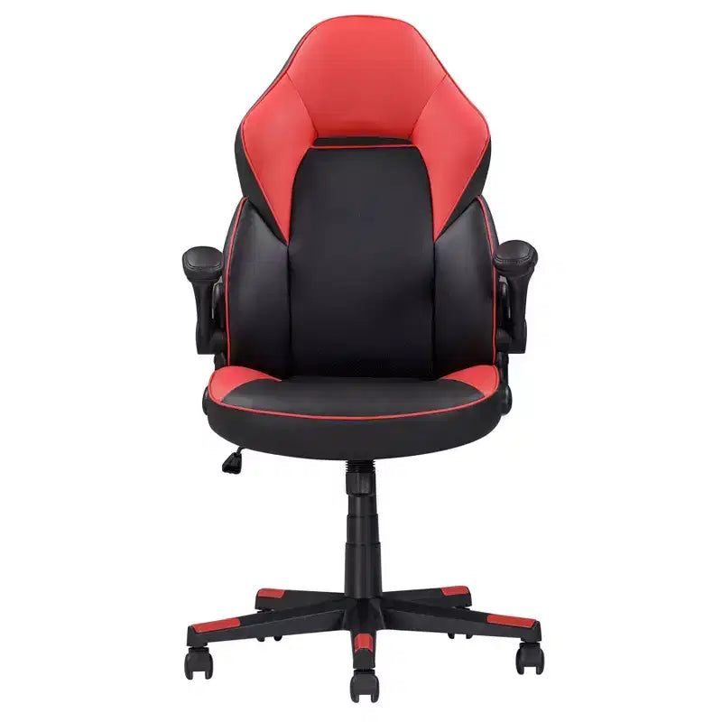 TUYOHW Chaise de jeu ergonomique réglable Chaise pivotante à 360° avec roulettes, Chaise d'ordinateur noir/rouge pour le bureau et la maison, Chaise de loisirs polyvalente, Noir/Rouge