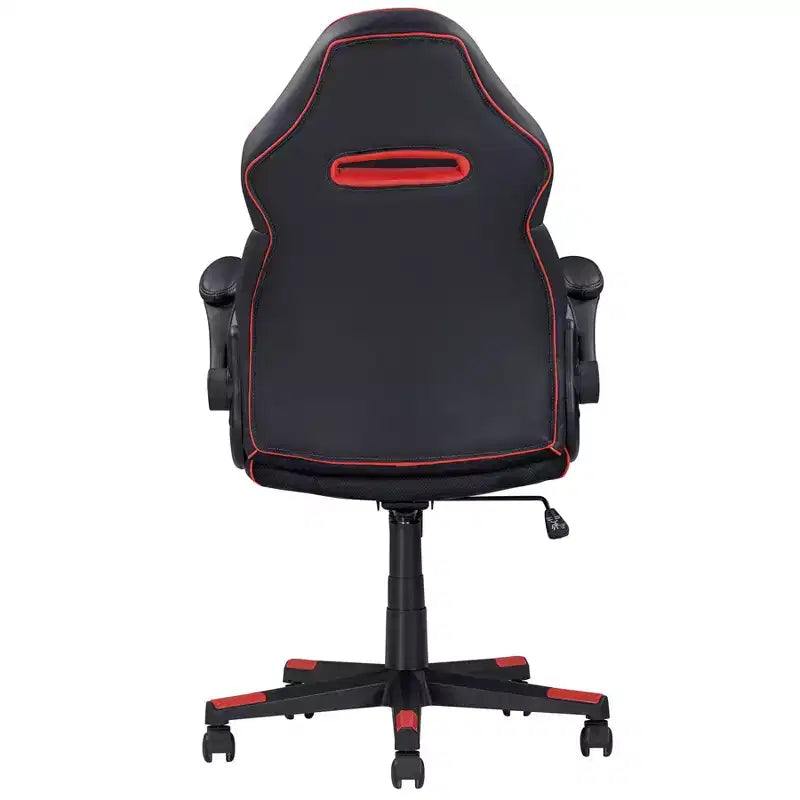 TUYOHW Chaise de jeu ergonomique réglable Chaise pivotante à 360° avec roulettes, Chaise d'ordinateur noir/rouge pour le bureau et la maison, Chaise de loisirs polyvalente, Noir/Rouge