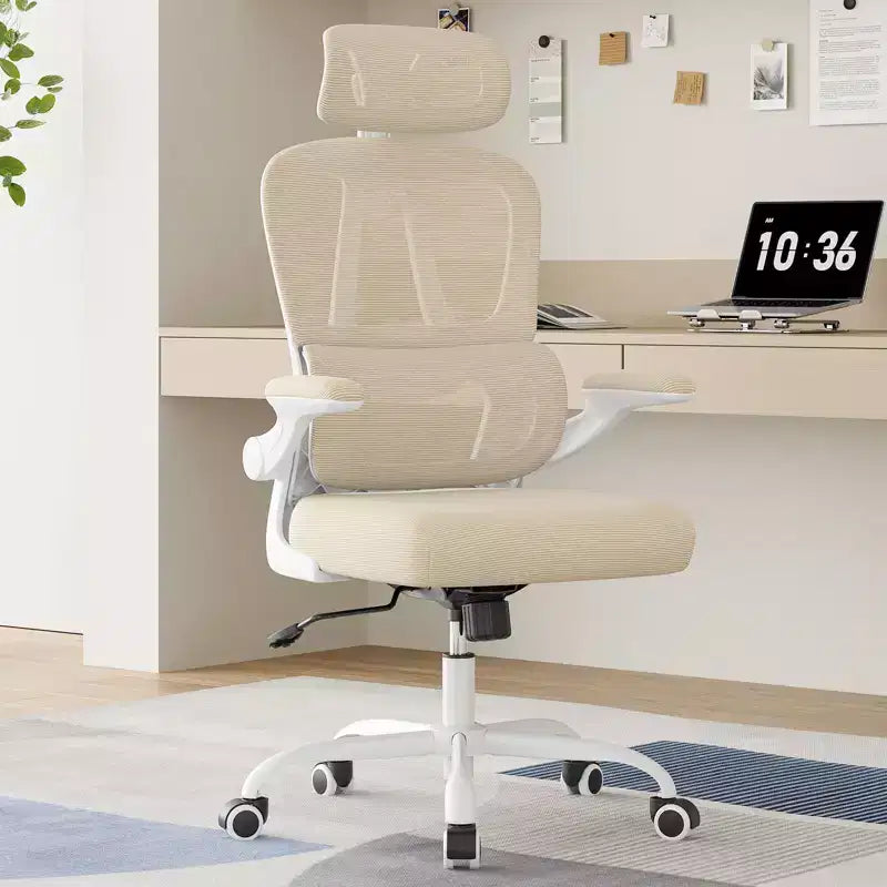 TUYOHW Ergonomic Mesh Office Chair with Adjustable Lumbar Support,Headrest & Flip-Up Armrests,Home Office Desk Chair for Study,Gaming Room