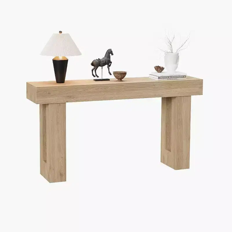 Table console rectangulaire en bois de ferme de 160 cm – Résistante à l'eau et aux rayures