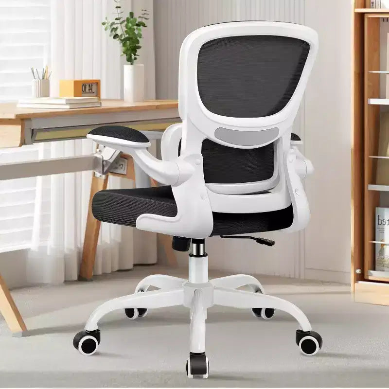 KERDOM Breathable Mesh Comfy Chair with Lumbar Support, with Flip-up Armrests, Gaming Chair for Home Office