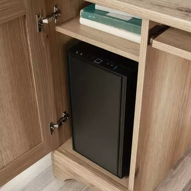 Bureau informatique de 151 cm avec tiroir clavier - 2 tiroirs, 1 armoire, Bois, Bureau à domicile