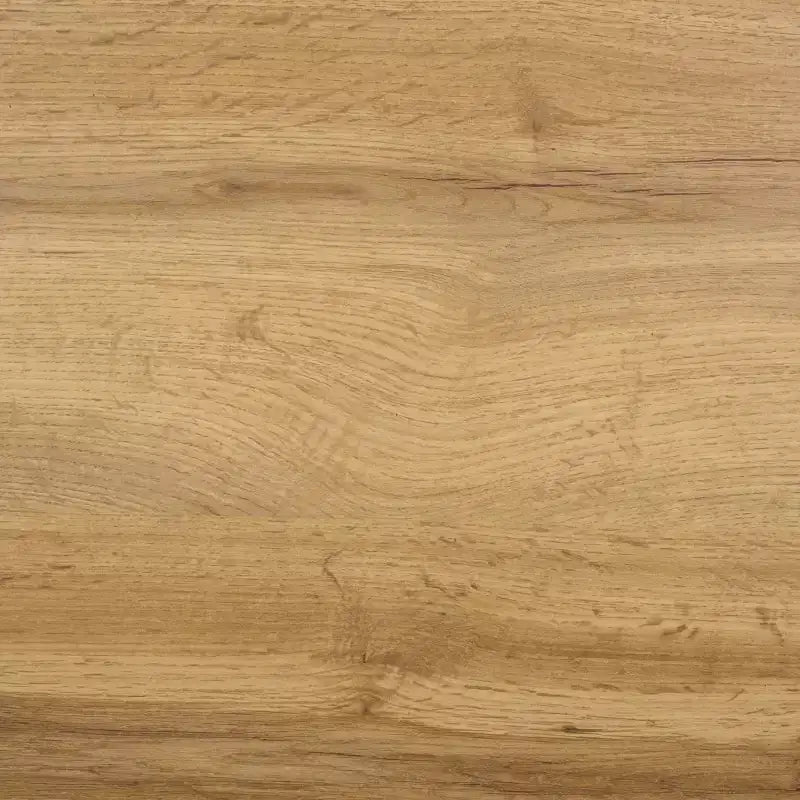 Table de chevet 2 tiroirs - Chêne/Laiton, MDF, 50x50x40 cm