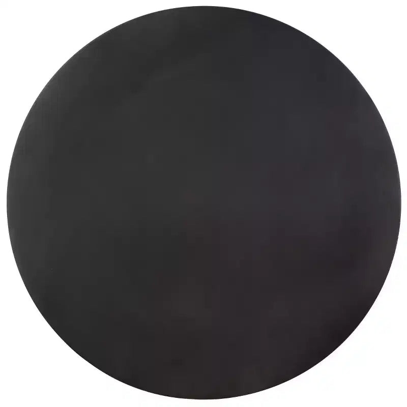 Table d'appoint ronde en fer noir laqué – 45,7 cm, capacité 29,5 kg, sans montage