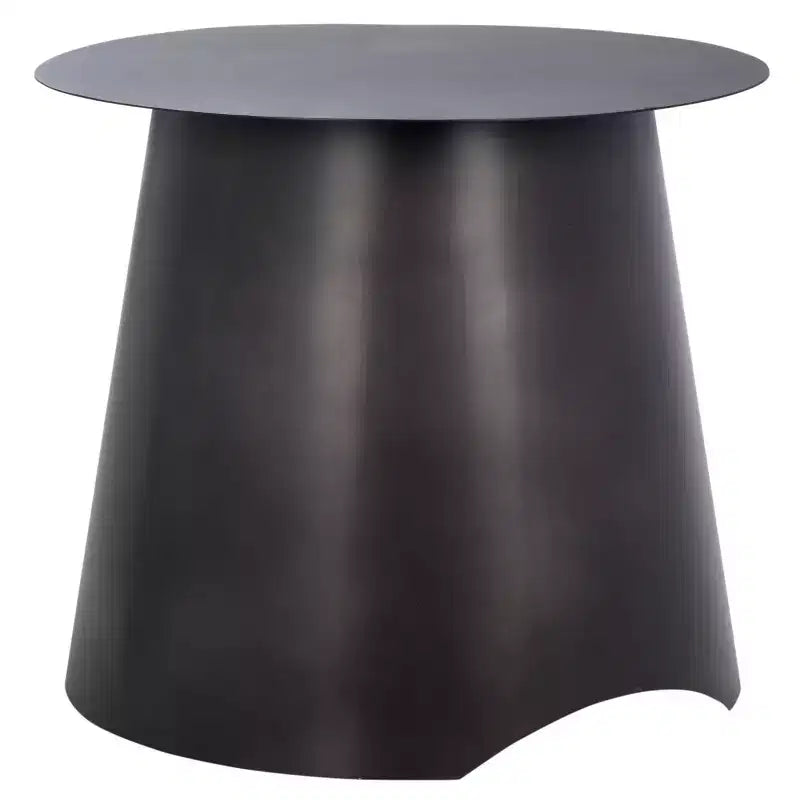 Table d'appoint ronde en fer noir laqué – 45,7 cm, capacité 29,5 kg, sans montage