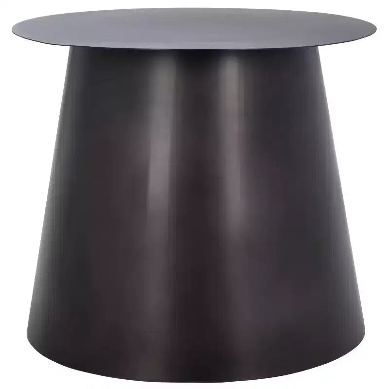 Table d'appoint ronde en fer noir laqué – 45,7 cm, capacité 29,5 kg, sans montage