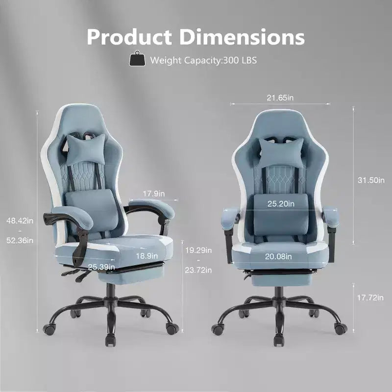 TUYOHW Ergonomic Office Chair with Padding Armrest, Gaming Chair with Lumbar Support, Swivel Rolling Chair with Wheels for Home, Office