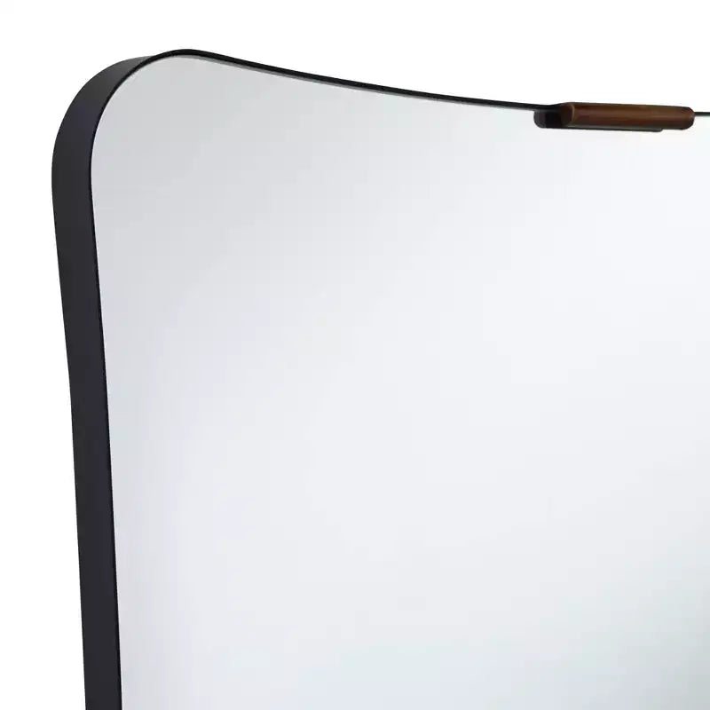 Miroir mural noir et laiton 24x38