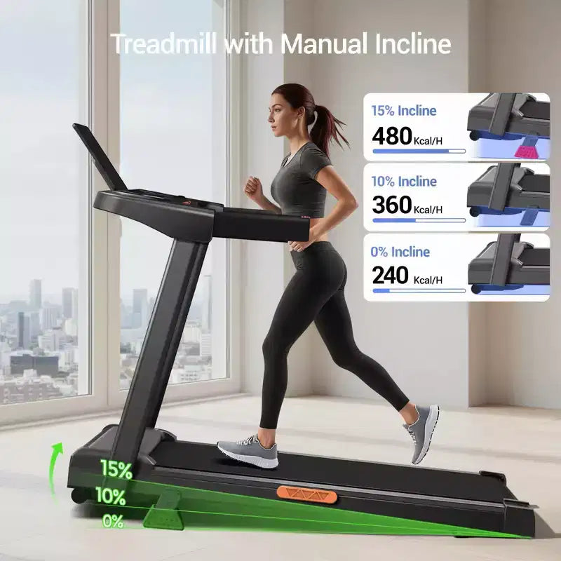 15% Incline 4-in-1 Walking Pad Treadmill, Foldable Under Desk Treadmill for Home & Office, Quiet 2.5 HP Motor (3)
