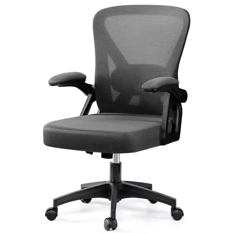 Chaise de bureau ergonomique en maille - Soutien lombaire réglable, accoudoirs, 150 kg, inclinaison 90-120°, noire