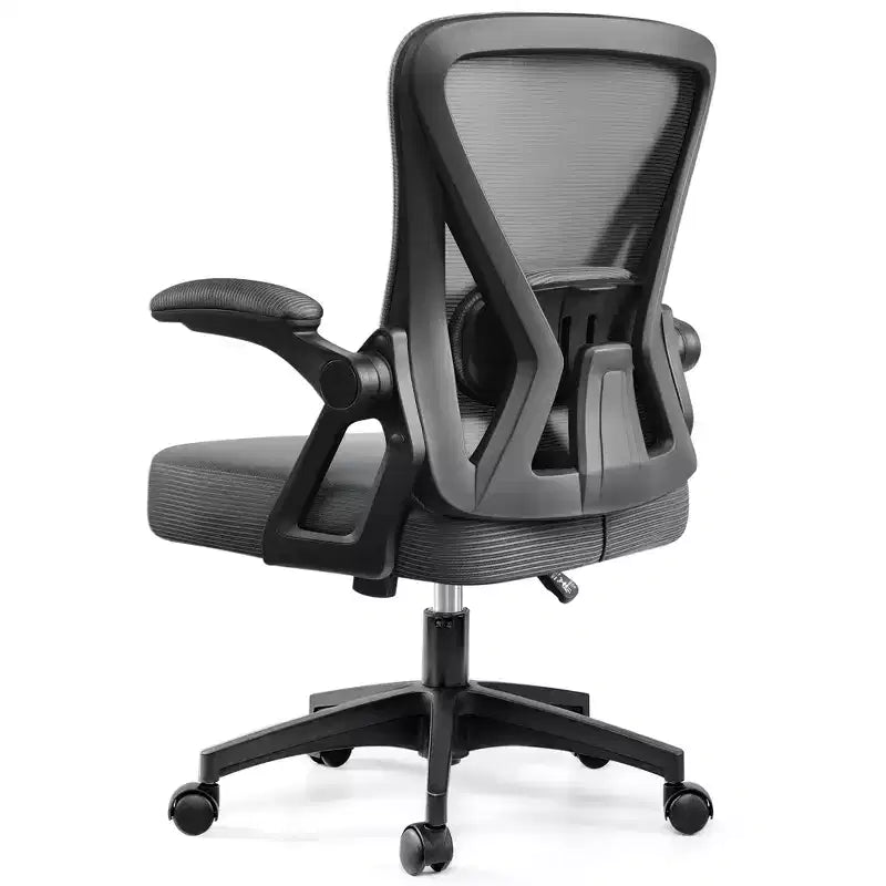 Chaise de bureau ergonomique en maille - Soutien lombaire réglable, accoudoirs, 150 kg, inclinaison 90-120°, noire
