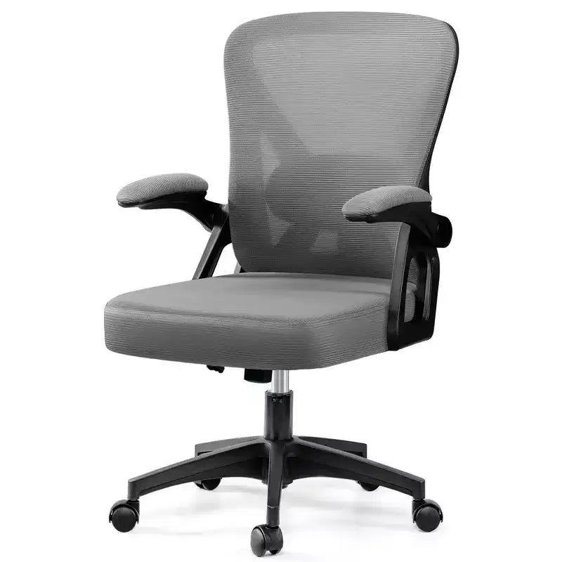 Chaise de bureau ergonomique en maille - Soutien lombaire réglable, accoudoirs, 150 kg, inclinaison 90-120°, noire