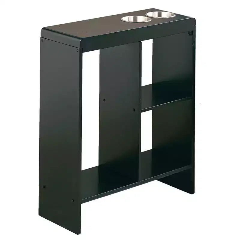 Table d'appoint/de chevet avec porte-gobelets, étagères de rangement et porte-revues - Organisateur de salon