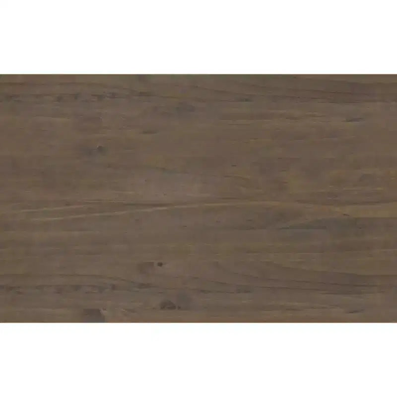 Banc de rangement transitionnel en bois massif de 112 cm de large, couleur brun fumé
