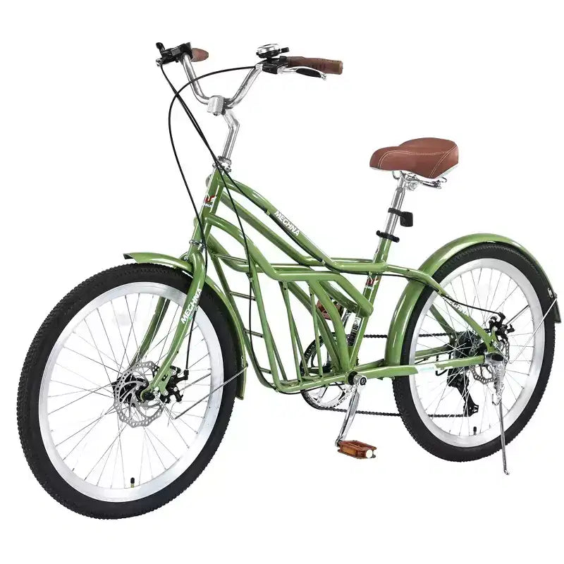 NAYSAYE 24 Inch Commuter Bike for Adult 6-Speed Hybrid City Bicycle with Dual V-Brake Adjustable Seat Steel Frame for Women Men Commuting Leisure