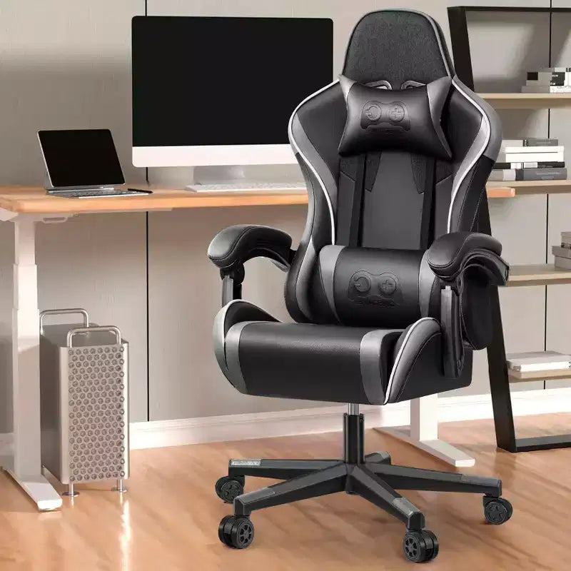 KERDOM Executive Leather Office Chair, Ergonomic Office Chair High Back Lumbar Support with Padded Armrests