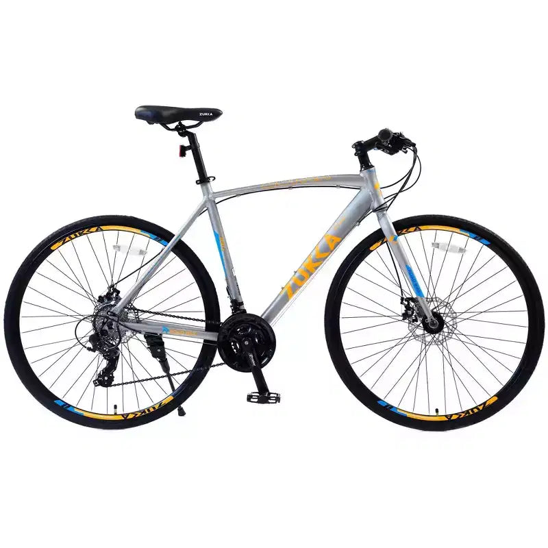 NAYSAYE 27.5 Bicycle 3x8/24 Speeds Hybrid Bike Disc Brakes Aluminum Frame Junior Senior for Men and Women City Cycling, 67.32*14.56*39.37