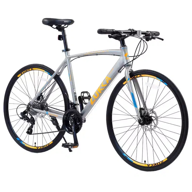 NAYSAYE 27.5 Bicycle 3x8/24 Speeds Hybrid Bike Disc Brakes Aluminum Frame Junior Senior for Men and Women City Cycling, 67.32*14.56*39.37