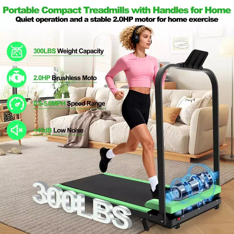 Tapis Roulant Pliable GDFStudio Vella 2.0HP avec Inclinaison et Plateforme Vibrante